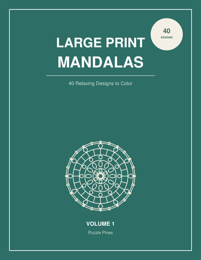 Large Print Mandalas cover