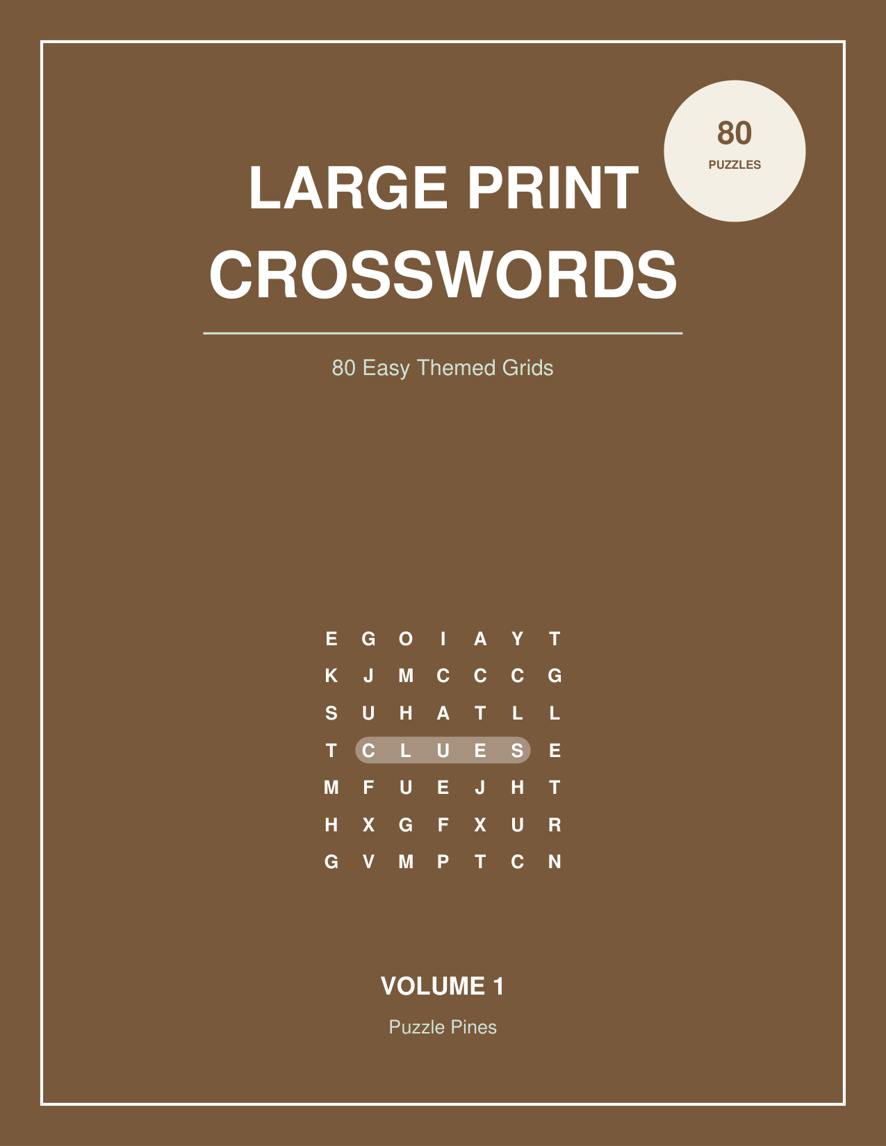 Large Print Crosswords cover