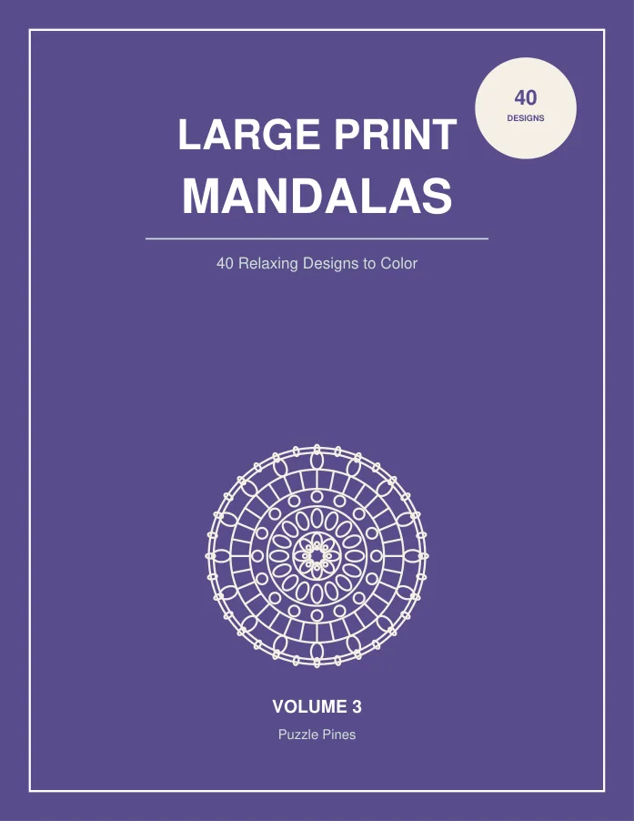 Large Print Mandalas, Vol. 3 cover