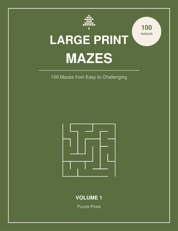Large Print Mazes cover