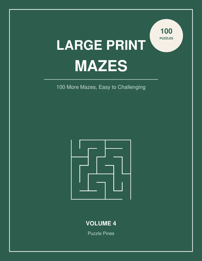 Large Print Mazes, Vol. 4 cover