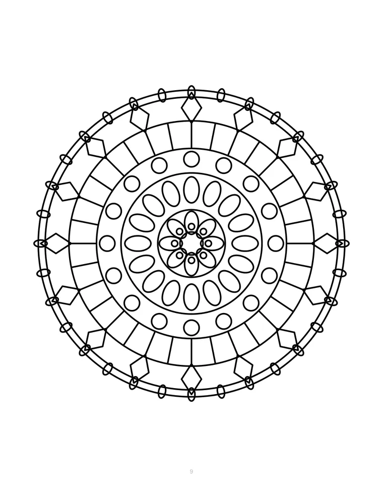 Sample interior page from Large Print Mandalas