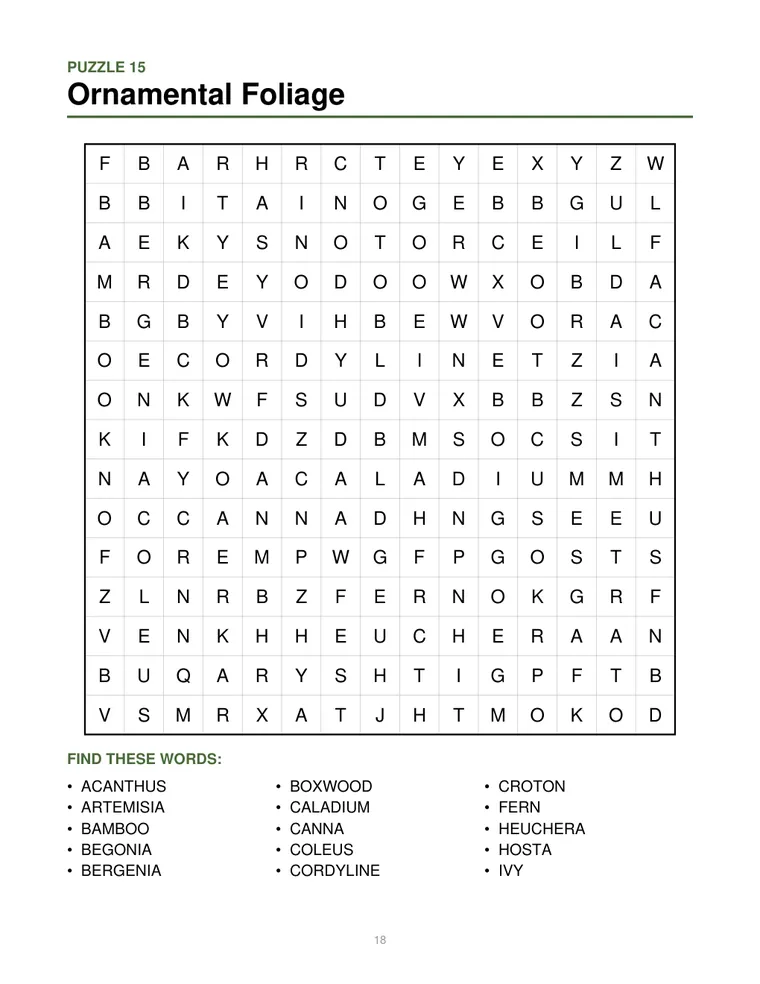 Sample interior page from For Gardeners