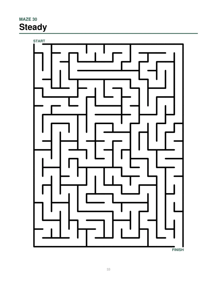 Sample interior page from Large Print Mazes