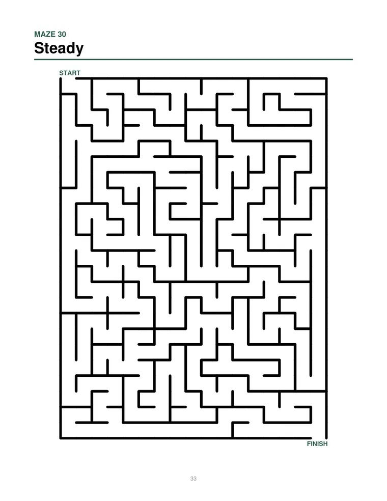 Sample interior page from Large Print Mazes, Vol. 2