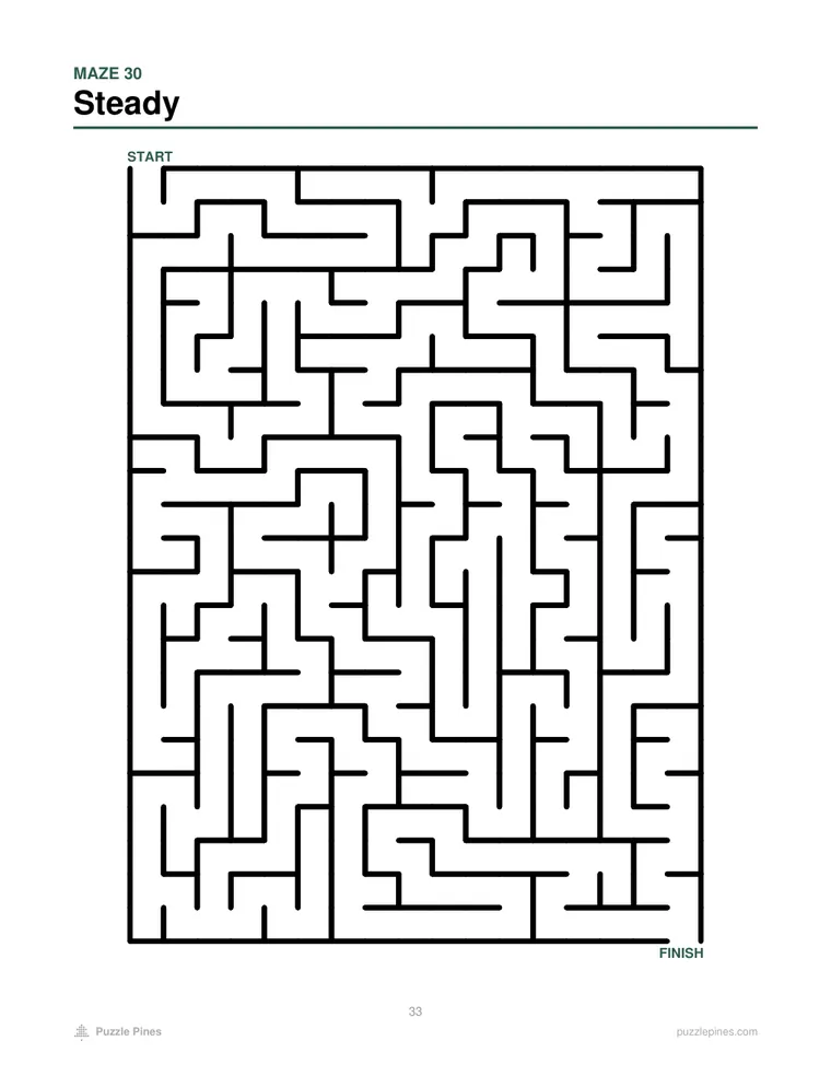 Sample interior page from Large Print Mazes, Vol. 3