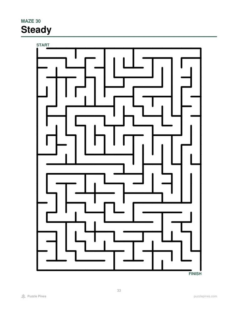Sample interior page from Large Print Mazes, Vol. 4