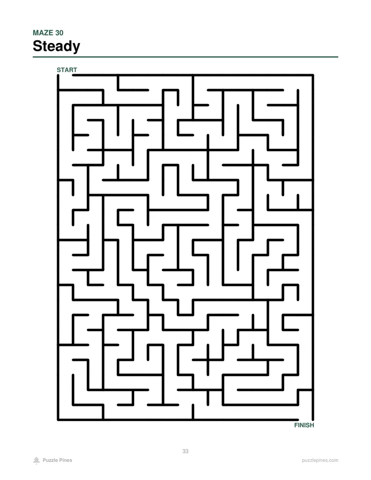 Sample interior page from Large Print Mazes, Vol. 5