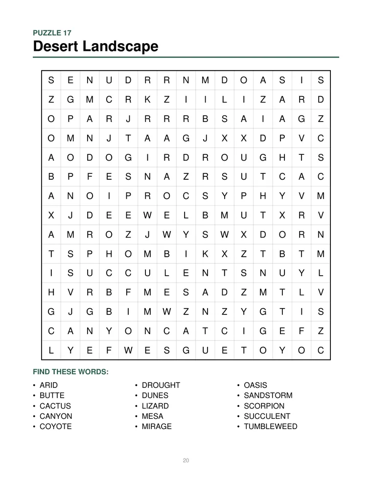 Sample interior page from For Nature Lovers