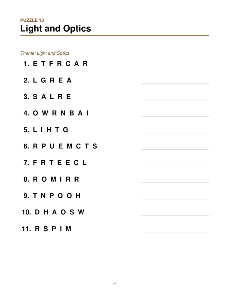 Sample interior page from Large Print Word Scrambles