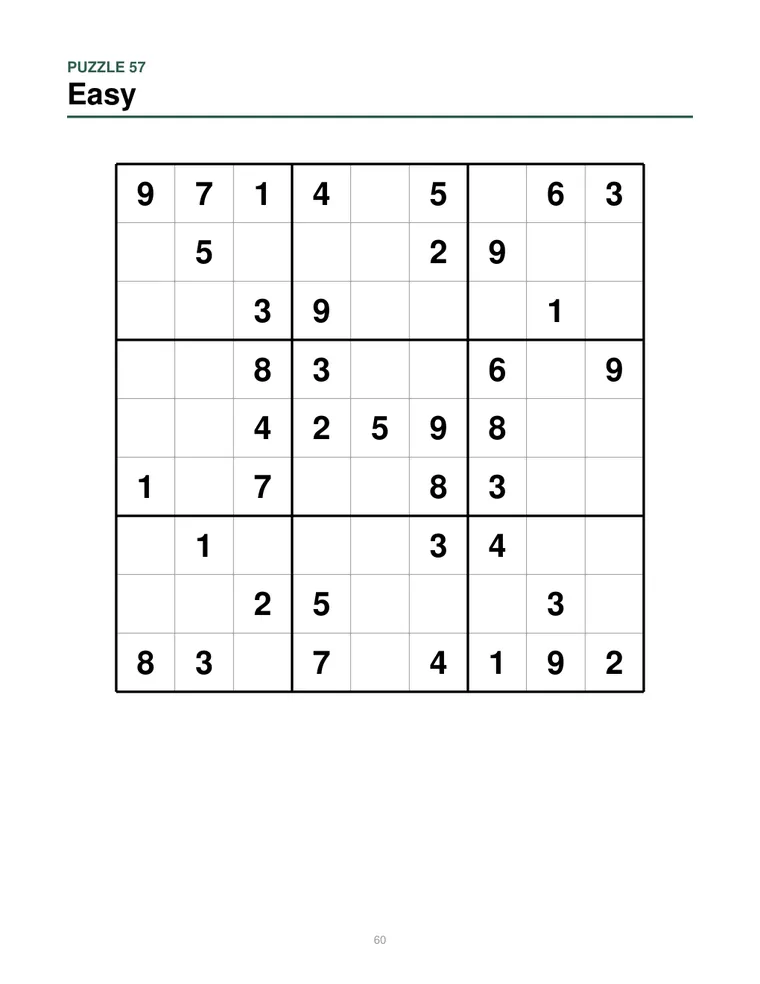 Sample interior page from Large Print Sudoku, Vol. 2
