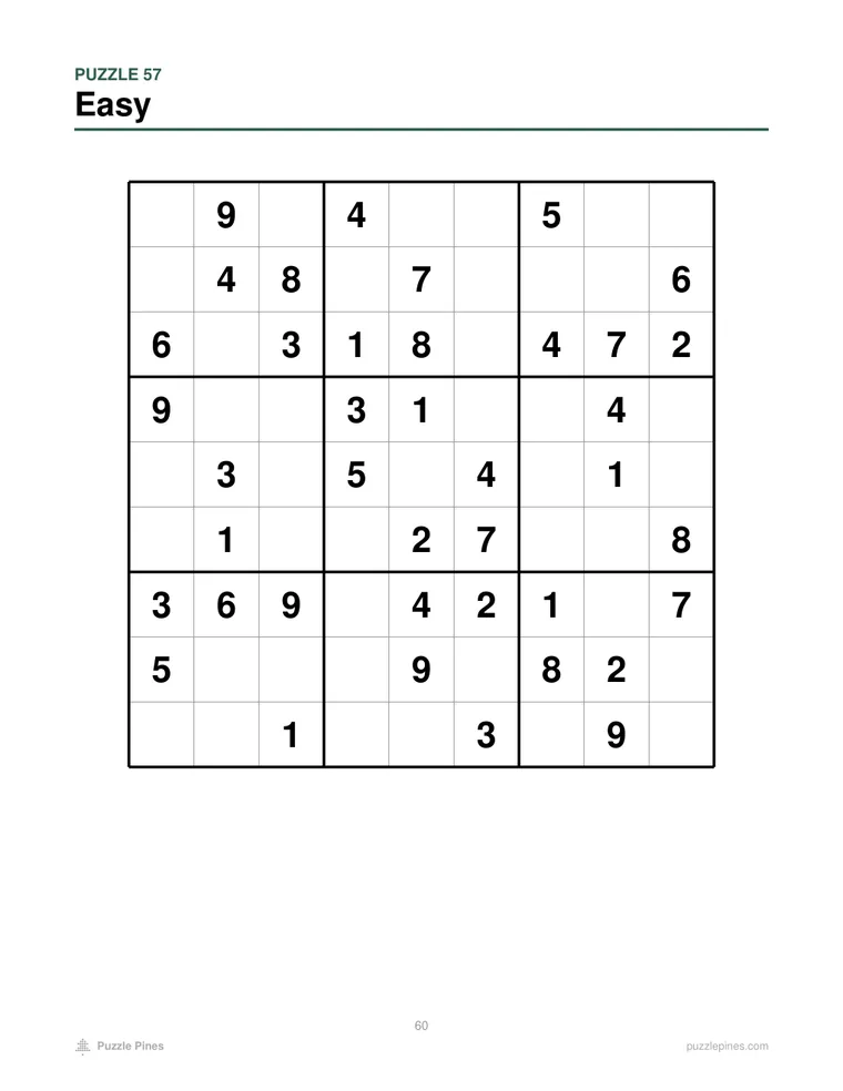 Sample interior page from Large Print Sudoku, Vol. 4