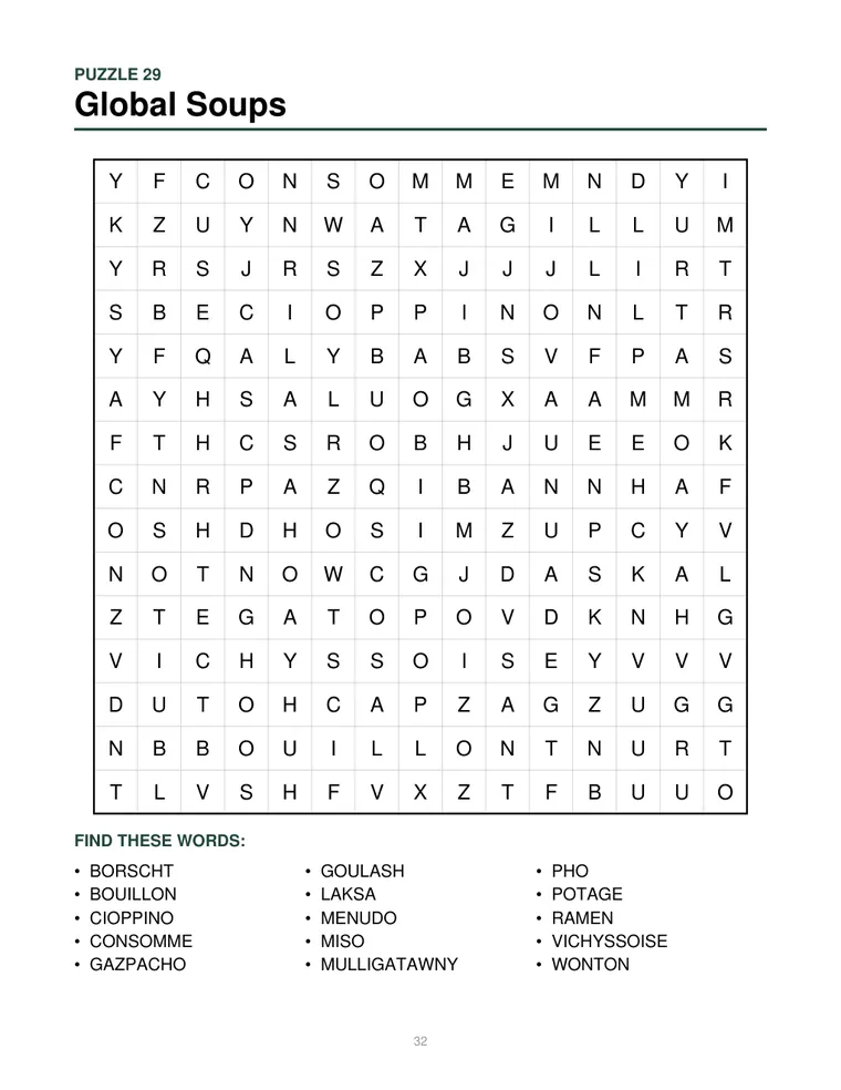 Sample interior page from Large Print Word Search, Vol. 2